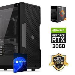 FuturaIT Workstation PC (AMD Ryzen 7 5800X, 32GB RAM, SSD 1TB, RTX 3060, 650W, Midi ATX) Win-OS