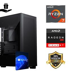 FuturaIT Workstation PC (AMD Ryzen 7 5800X, 32GB RAM, SSD 2TB, RX 9060XT, 750W, Midi ATX) Win-OS