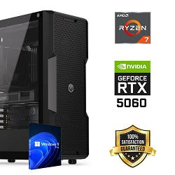 FuturaIT Workstation PC (AMD Ryzen 7 8700F, 32GB RAM, SSD+HDD, RTX 5060, 750W, Midi ATX) WinOS
