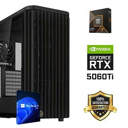 FuturaIT Workstation PC (AMD Ryzen 7 9700X, 32GB RAM, SSD 2TB, RTX 5060Ti, 850W, Midi ATX) WinOS