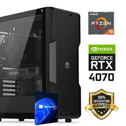FuturaIT Workstation PC (AMD Ryzen 9 5950X, 32GB RAM, SSD+HDD, RTX 4070, 650W, Midi ATX) WinOS