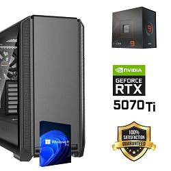 FuturaIT Workstation PC (AMD Ryzen 9 7900X, 64GB RAM, SSD 4TB, RTX 5070Ti, 1000W, Midi ATX) Win0S