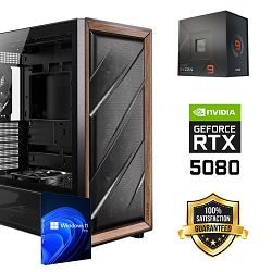 FuturaIT Workstation PC (AMD Ryzen 9 7900X, 96GB RAM, SSD+HDD, RTX 5080, 1000W, Midi ATX) Win0S