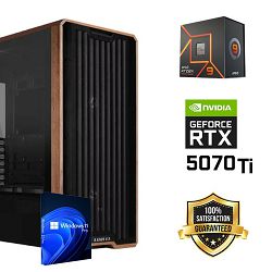 FuturaIT Workstation PC (AMD Ryzen 9 7950X, 64GB RAM, SSD+HDD, RTX 5070Ti, 1000W, Midi ATX) WinOS