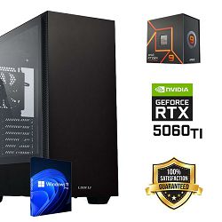 FuturaIT Workstation PC (AMD Ryzen 9 7950X, 64GB RAM, SSD+HDD, RTX 5060Ti, 750W, Midi ATX) WinOS