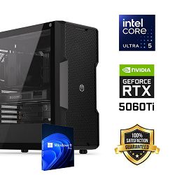 FuturaIT Workstation PC (Intel Ultra 5 250K, 32GB RAM, SSD 2TB, RTX 5060Ti, 750W, Midi ATX) WinOS