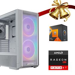 FuturaIT Xmas GamerPC (AMD Ryzen 7 7800X3D, 32GB RAM, SSD 2TB, RX 9070XT, 1000W, Midi ATX)