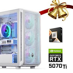 FuturaIT Xmas GamerPC (AMD Ryzen 7 9800X3D, 32GB RAM, SSD 2TB, RTX 5070Ti, 1000W, Midi ATX) 
