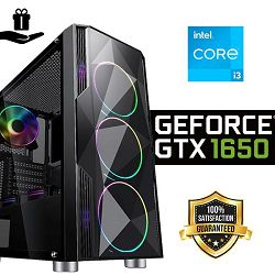 FuturIT BB Gamer PC (Intel i3 12100F, 16GB RAM, SSD 500GB, NV GTX 1650, 550W, Midi ATX) Poklon 