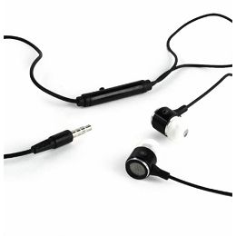 Gembird Metal earphones with microphone, black