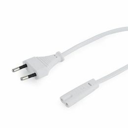 Gembird Power cord 1,8m EU input 2 pin plug, White