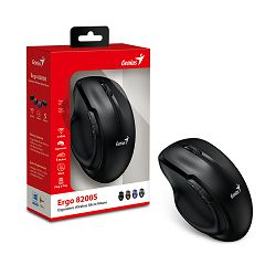Genius Ergo 8200S, ergonomski bežični miš, crni 31030029400