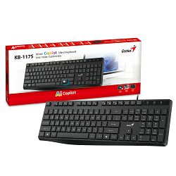 Genius KB-117S, žična tipkovnica, silent, USB 31300017408