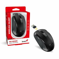 Genius NX-8008S, bežični miš, silent, crna 31030028400