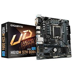 GIGABYTE MB H610 (LGA 1700), 2x DDR4, 1x PCI-Ex16x16, 1x PCI-Ex1, 4x SATA, 1x M.2, 4x USB 3.2 Gen1, 4x USB 2.0/1.1, internal 4x USB 2.0/1.1, 1x HDMI 2.0, 1x DP, Realtek GbE LAN 1Gbps/100Mbp, mATX, Ret