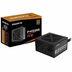 GIGABYTE P450B Power Supply 450W, 80+ Bronze, 120mm HYB fan, EU plug