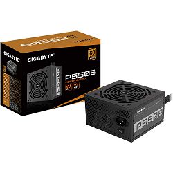 GIGABYTE P550B Power Supply 550W, 80+ Bronze, 120mm HYB fan, EU plug