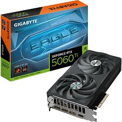 GIGABYTE Video Card NVIDIA GeForce RTX 5060 Ti EAGLE OC 8G (8GB GDDR7/128bit, PCI-E 5.0, 1x 8Pin Power connector, Recommended PSU 650W, 3xDP, 1x HDMI, Retail)
