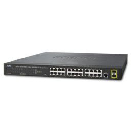 PLANET IPv4/IPv6, 24-Port 10/100/1000Base-T + 2-Port 100/1000MBPS SFP L2/L4 SNMP Manageable Gigabit Ethernet Switch