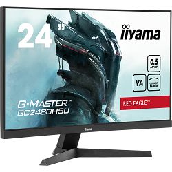IIYAMA Monitor LED GC2480HSU-B1 23.6" VA Curved 1920 x 1080 180Hz 300 cd/m 3000:1 HDMI DP USB HUB Tilt