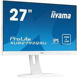 IIYAMA Monitor LED XUB2792QSU-W6 27" ETE IPS-panel, 2560x1440 QHD, 5ms, FreeSync, 15cm height adj. stand, 250cd/m2, HDMI, DisplayPort, Speakers, USB-HUB WHITE