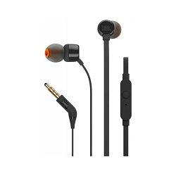 JBL T110E, in-ear slušalice s mikrofonom i upravljanjem s jednom tipkom, crne