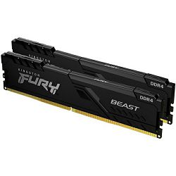 Kingston DDR4 64GB, 3200MHz, (2x32GB), FURY Beast KF432C16BBK2/64