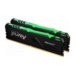 Kingston DDR4 16GB, 3200MHz, (2x8G) FURY Beast RGB KF432C16BBAK2/16