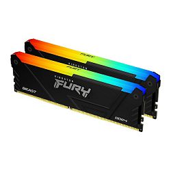 Kingston DDR4 16GB, 3200MHz, (2x8G) FURY Beast RGB KF432C16BB2AK2/16