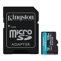 Kingston microSD, Canvas Go! Plus, R200/W100,128GB SDCG4/128GB