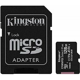 Kingston microSDXC, Select plus, Class10, 128GB SDCS2/128GB