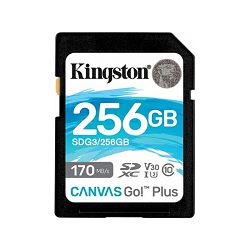 Kingston Canvas Go! Plus SD, R170MB/W90MB, 256GB SDG3/256GB