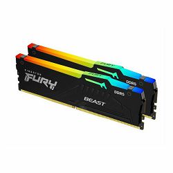 Kingston 16GB 5600MT/s DDR5 CL40 DIMM (Kit of 2) FURY Beast RGB XMP, EAN: 740617328486