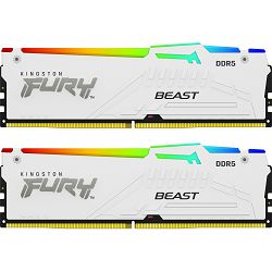 Kingston 32GB 6000MT/s DDR5 CL36 DIMM (Kit of 2) FURY Beast White RGB EXPO, EAN: 740617333664