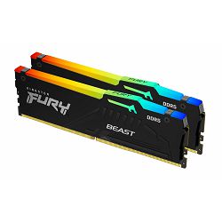Kingston 32GB 6400MT/s DDR5 CL32 DIMM (Kit of 2) FURY Beast RGB EXPO