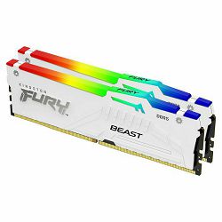 Kingston DRAM 32GB 6000MT/s DDR5 CL40 DIMM (Kit of 2) FURY Beast White RGB XMP EAN: 740617333855