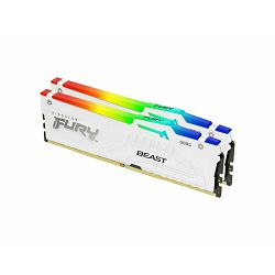 Kingston DRAM 64GB 6000MT/s DDR5 CL40 DIMM (Kit of 2) FURY Beast White RGB XMP EAN: 740617333466
