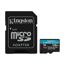 Kingston microSD, Canvas Go! Plus, R170/W90, 128GB SDCG3/128GB