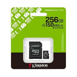 Kingston microSDXC, Select plus, Class10, 256GB SDCS3/256GB