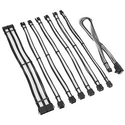 Kolink Core Pro Braided Cable Extension Kit 12V-2x6 Type 2 - Jet Black/ White