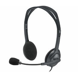 Logitech H111 slušalice s mikrofonom, stereo, siva 981-000593