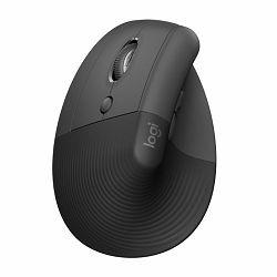 Logitech Lift, ergonomski miš za ljevake, crni 910-006474