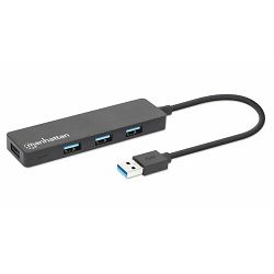 Manhattan Hub 4-Port USB 3.0 Type-A, crni 164900