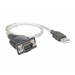 Manhattan kabel USB/RS232, AM/DB9M, 45 cm 205146