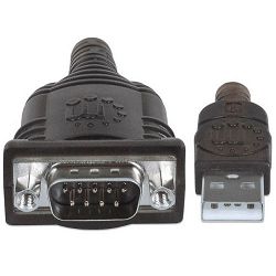 Manhattan kabel USB/RS232, AM/DB9M, 45 cm 205153