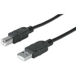 Manhattan kabel USB2.0 AM/BM, za printer,1.8m,crni 333368