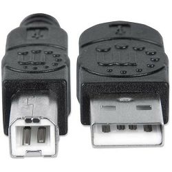 Manhattan kabel USB-A/USB-B M/M,za printer,5m,crni 337779