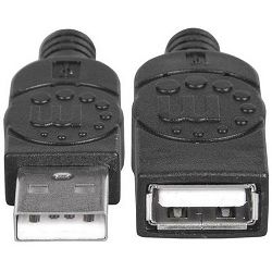 Manhattan kabel USB 2.0 produžni, AM/AF,1.8m, crni 338653
