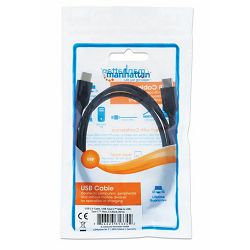 Manhattan kabel USB 2.0 Type-C, 3A, 60W, 1m, crni 353342