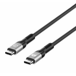 Manhattan kabel USB-C, M/M, 2.0 Type-C, 1m, crni 356374